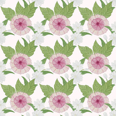 Watercolor flower Pattern Seamless,Watercolor Tropical Pattern
