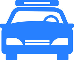 Police car icon, security vehicle icon vector