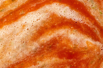 Sauce of ripe tomatoes. The texture of tomato sauce. Soups and other vegetable dishes.