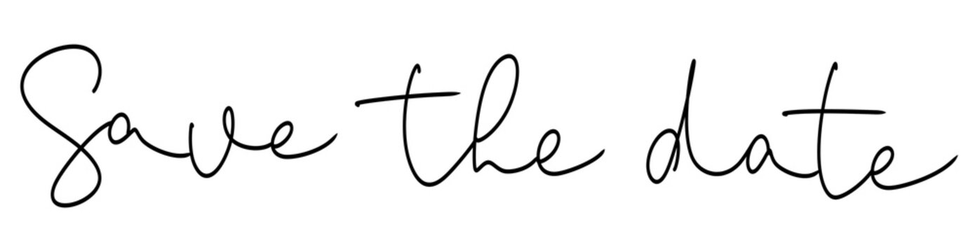 save the date handlettering mono