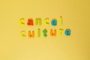Cancel cultural symbol. Business and cancel cultural concept, copy space.