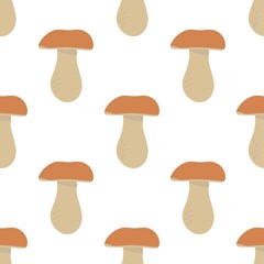 Seamless pattern cartoon mushroom vector illustration