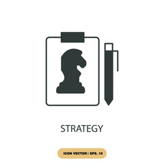 strategy icons  symbol vector elements for infographic web
