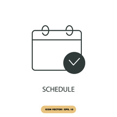 schedule icons  symbol vector elements for infographic web