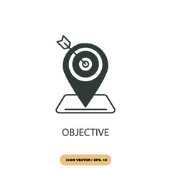 objective icons  symbol vector elements for infographic web