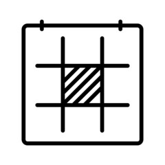 Black line icon for Today date icon