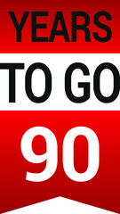 Years to go on white background. Vector illustration.