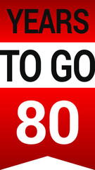 Years to go on white background. Vector illustration.