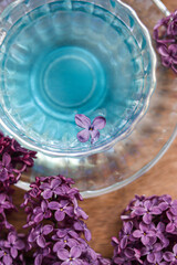 Blue tea around Lilac 