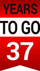 Years to go on white background. Vector illustration.