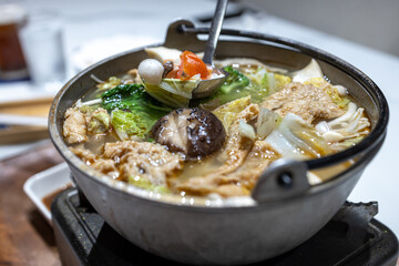 Trainees style mushroom hotpot