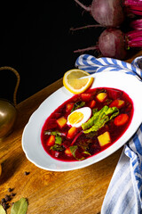 Polish beetroot soup (botwinka)