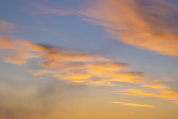 Fototapeta na wymiar the beautiful sunset sky with clouds