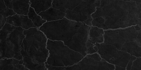 Abstract black marble texture with white stains, Grunge old seamless vintage black cement wall with crack, Beautiful marble texture background for interior design and tiles floor decorative design.