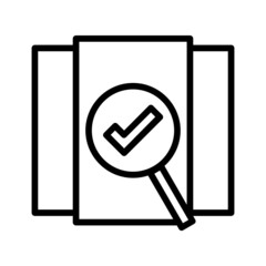 Black line icon for Assess