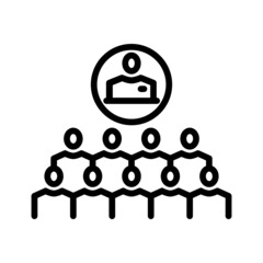 Black line icon for Chief