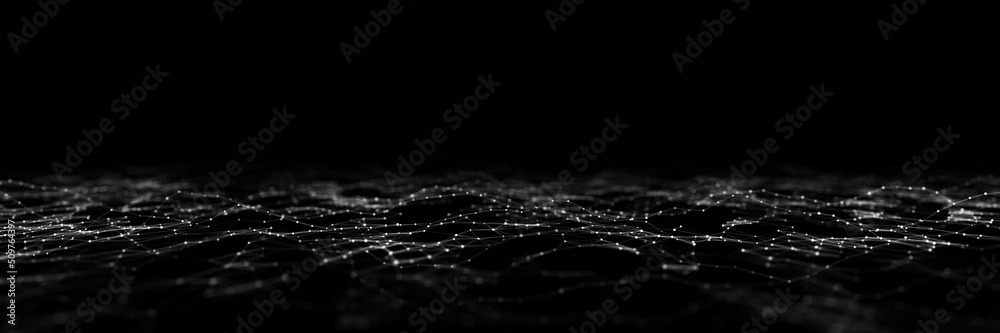 Poster futuristic digital data transfer concept. high-speed data flow of cryptocurrency servers. blockchain