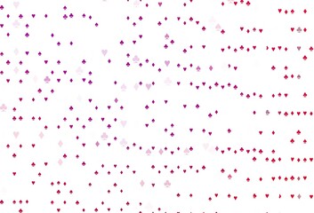 Light Purple, Pink vector pattern with symbol of cards.