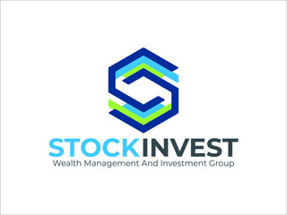 Fototapeta premium Stock Market Investment Wealth Management Company Logo Abstract
