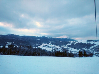 ski resort in the mountains