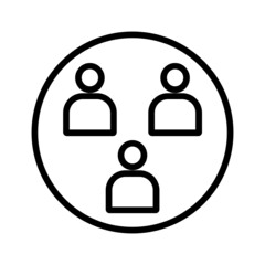 Black line icon for People