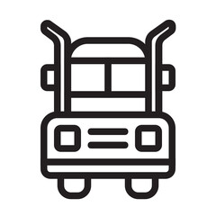 Trailer , Transport Logistics outline icon.