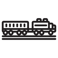 Train , Transport Logistics outline icon.