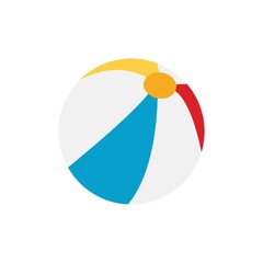 Beach ball icon. Vector illustration.