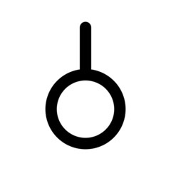 Neutrois sign black vector icon