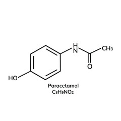 Structural chemical formula on white background