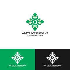 MobileHeart with leaf logo, green heart logo vector design template with heart shape and leaf