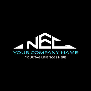 NEC letter logo creative design with vector graphic