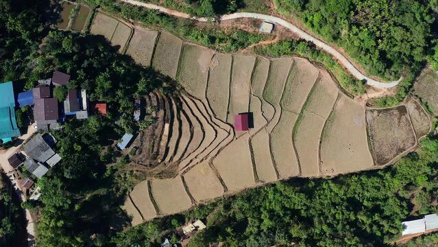 Ban Huai Hom Christendom, village in the jungle and valley in Mae Hong Son, Thailand