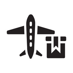 Airplane , Transport Logistics solid icon.