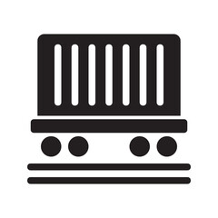 Container , Transport Logistics solid icon.
