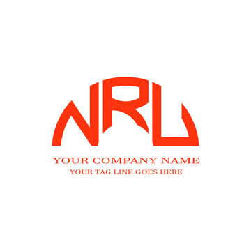 NRU letter logo creative design with vector graphic