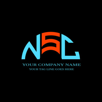 NSC letter logo creative design with vector graphic
