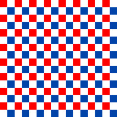 Seamless vector pattern line of tile square red blue and white background design