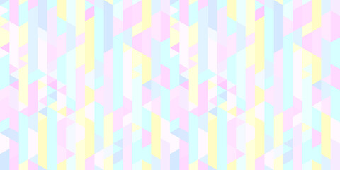Polygonal background. Seamless mosaic pattern. Abstract geometric wallpaper of the surface. Striped multicolored backdrop. Tiled texture. Print for polygraphy, t-shirts and textiles