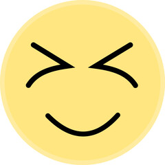 yellow emote vector with happy expression