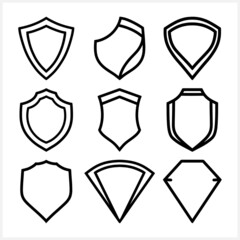 Shield, guard icon isolated. Filled flat sign. Vector stock illustration. EPS 10