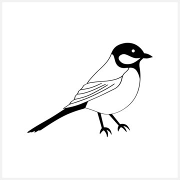recommend clip art: Doodle titmouse clip art isolated. Hand drawn animal. Stencil drawing bird. Vector stock illustration. EPS 10