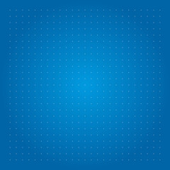 Vector illustration blue dotted grid graph paper isolated on blue background. Grid paper texture. Abstract dotted pattern. Bullet journal.