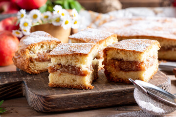 Homemade apple pie, sweet and dessert concept.