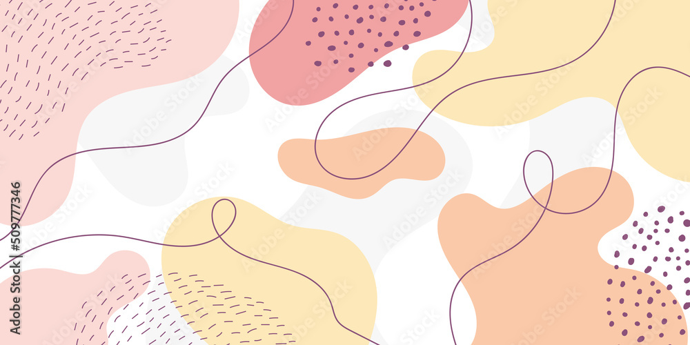 Sticker abstract creative backgrounds in minimal trendy style with copy space for text.