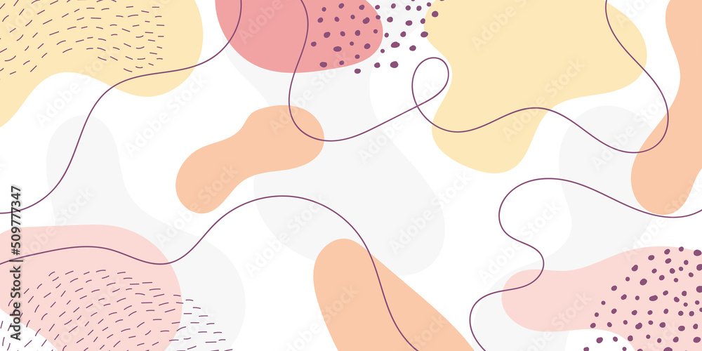 Wall mural abstract creative backgrounds in minimal trendy style with copy space for text.
