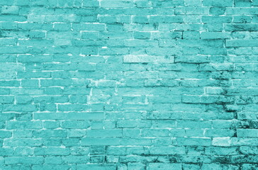 Natursteinmauer - Textur - Banner, Steinmauer in den Farben Blau und Türkis, Hintergrund 