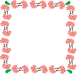 frame with flowers.