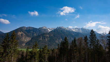 Berge, Berglandschaft, Wald, Bäume, Alpen, Berg, Landschaft, Natur, Bayern