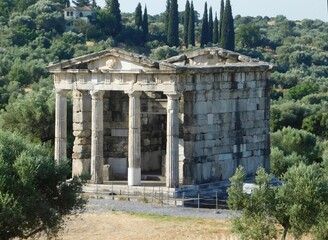 Obraz premium An ancient mausoleum in the city of Messene in the Peloponnese, Greece